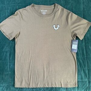 True Religion Buddha Tee Men’s Large Militant Green Graphic T-Shirt 100% Cotton